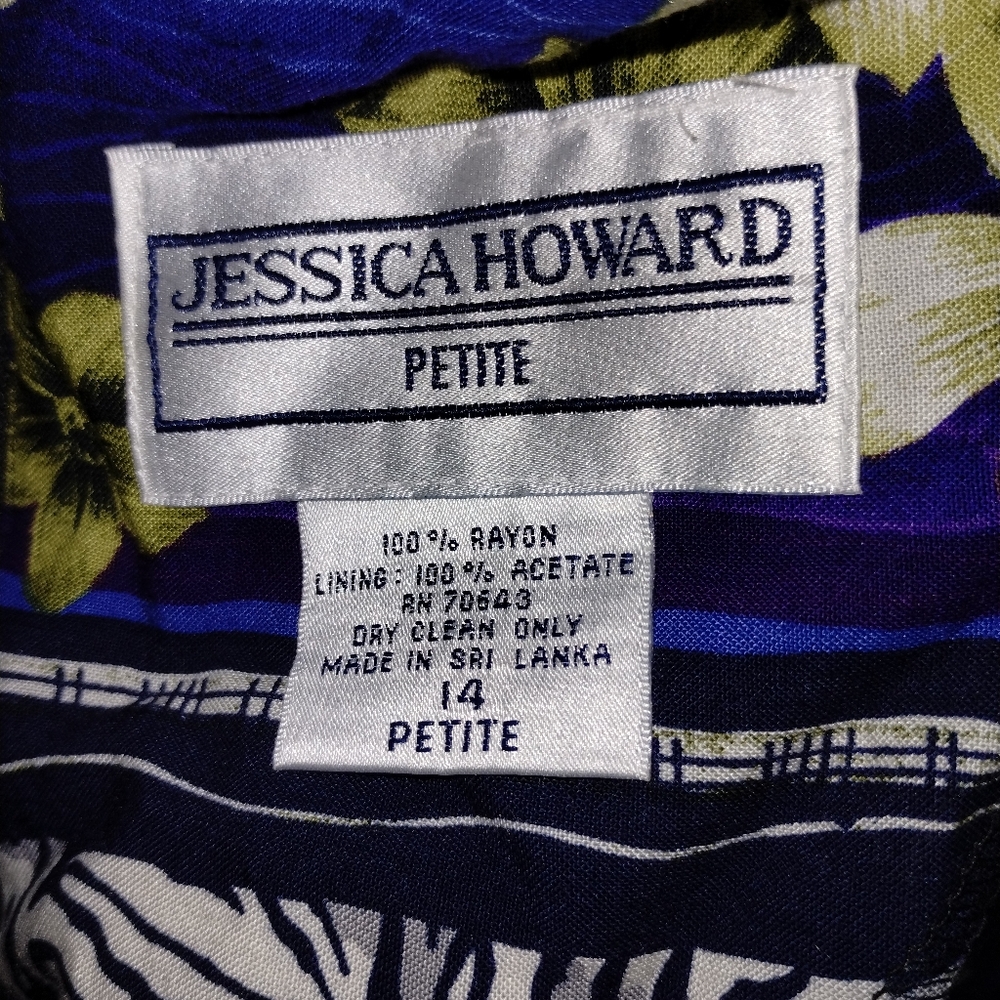 Jessica Howard NWT petite faux wrap dress, side tie size 14 - Picture 6 of 13